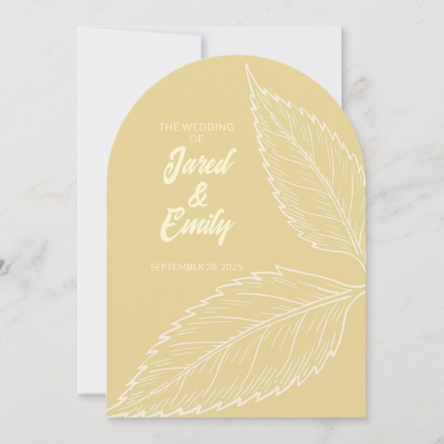 Einladung zur Hochzeit im Bogenstil (Vorderseite)