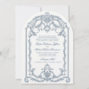 Einladung zur Hochzeit in Französisch-Verziert-Bar