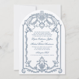 Einladung zur Hochzeit in Französisch-Verziert-Bar