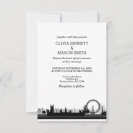 Einladung zur Hochzeit in London Skyline Cityscape