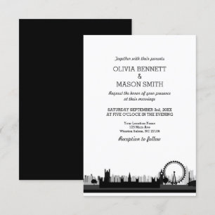 Einladung zur Hochzeit in London Skyline Cityscape