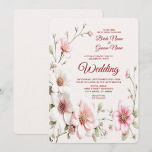 Einladung zur Hochzeit in Rosa