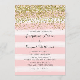 Einladung zur Hochzeit in Rosa und Gold
