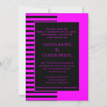 Einladung zur Hochzeit in Rosa und Schwarz