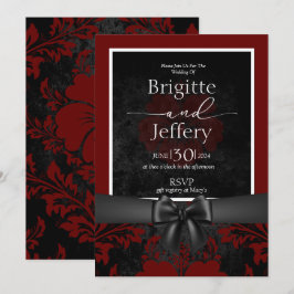 Einladung zur Hochzeit in Rot und Schwarz