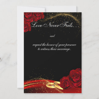 Einladung zur Hochzeit in Rot und Schwarz