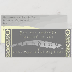 Einladung zur Hochzeit in Silvery Gray und Tile-Sc