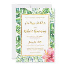 Einladung zur Hochzeit in Urlaubsort Tropical Beac