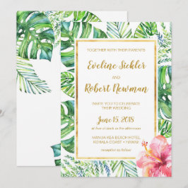 Einladung zur Hochzeit in Urlaubsort Tropical Beac