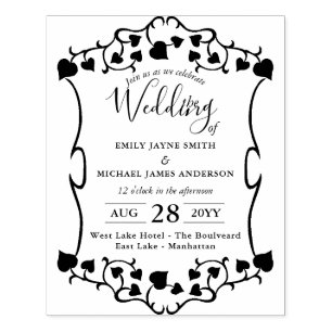 Einladung zur Hochzeit INK BRIEFMARKE - Maßgeschne Gummistempel