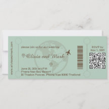 Einladung zur Hochzeit mit Bordkarte – Sage & Beig