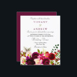 Einladung zur Hochzeit mit Burgund Roter Wein<br><div class="desc">Einladung zur Hochzeit mit Burgund Roter Wein</div>