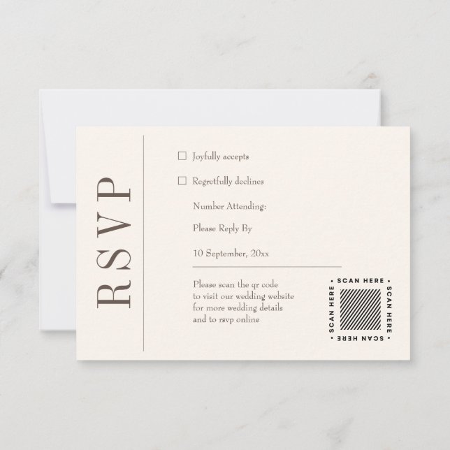 Einladung zur Hochzeit mit eleganter Typografie-UA (Rückseite)