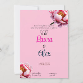 Einladung zur Hochzeit mit floraler Inspiration