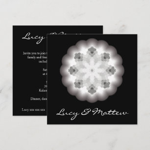 Einladung zur Hochzeit mit Mandala Illustration