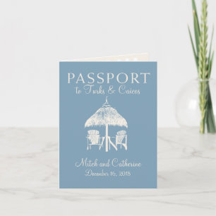 Einladung zur Hochzeit mit Turks & Caicos Passport