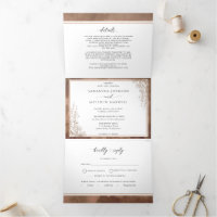 Einladung zur Hochzeit mit UAWG, Earth Tones Wasse