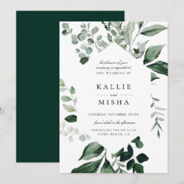 Einladung zur Hochzeit natürlicher botanischer geo