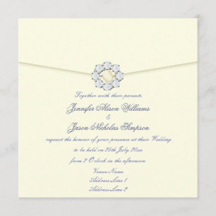 Einladung zur Hochzeit Pearl and Diamond Broach