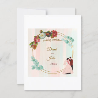 Einladung zur Hochzeit Postkarte