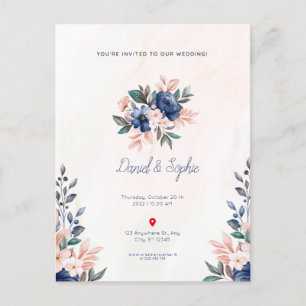 Einladung zur Hochzeit Postkarte