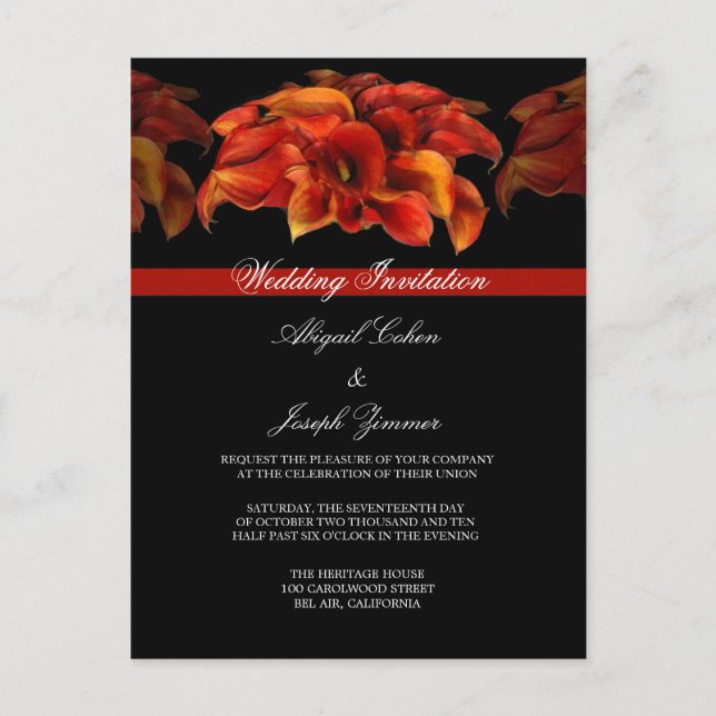 Einladung zur Hochzeit Postkarten (Vorderseite)