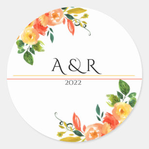 Einladung zur Hochzeit Runder Aufkleber
