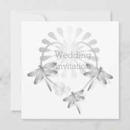 Einladung zur Hochzeit Silberdrachenfliegen Herz
