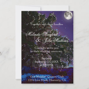 Einladung zur Hochzeit   Treppenleuchten und Mond