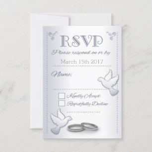 Einladung zur Hochzeit UAWG Silver Vintag Love Bir