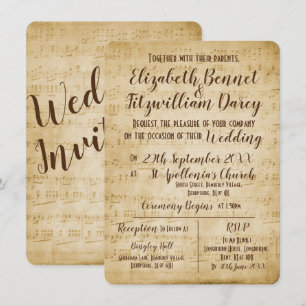 Einladung zur Hochzeit Vintager Musik