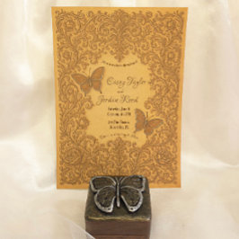 Einladung zur Hochzeit Vintager Schmetterlinge auf