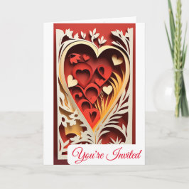 Einladung zur Hochzeit von 3D-Papier