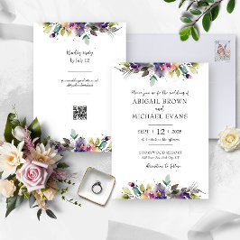 Einladung zur Hochzeit von abstrakten Wasserfarben