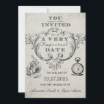 Einladung zur Hochzeit von Alicen im Wunderland<br><div class="desc">Alice im Wunderland Hochzeitseinladung: Nutzen Sie diese Einladungen, um Ihre Freunde und Familie zur Hochzeit Ihrer Träume einzuladen. Verwenden Sie die Aufforderung, um das Produkt anzupassen. Wenn Sie die Grafik ändern möchten, kontaktieren Sie mich bitte über meinen Shop. Antiker Kronier</div>