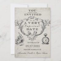 Einladung zur Hochzeit von Alicen im Wunderland