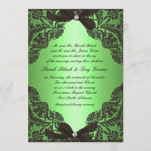 Einladung zur Hochzeit von Apple Green und Black L
