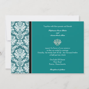 Einladung zur Hochzeit von aquamarinen Classic Dam