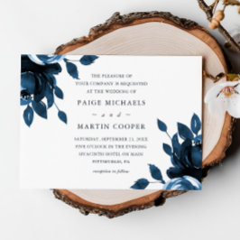 Einladung zur Hochzeit von Blauen und Weißen Blume