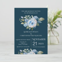 Einladung zur Hochzeit von Blauer Flora