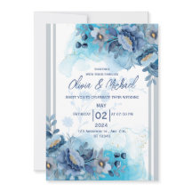 Einladung zur Hochzeit von Blauer Flora