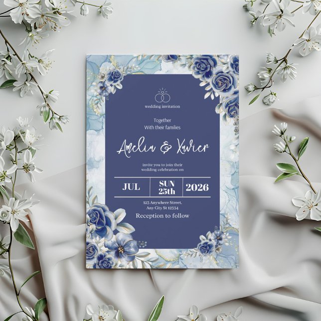 Einladung zur Hochzeit von Blauer Flora (Von Creator hochgeladen)