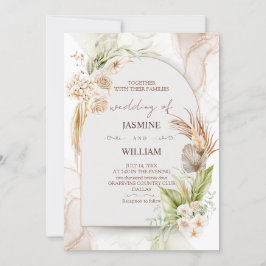 Einladung zur Hochzeit von Braunen und Creme