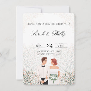Einladung zur Hochzeit von Braut und Gräuel