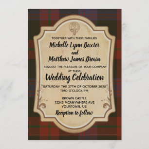 Einladung zur Hochzeit von Brawn Tartan