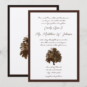 Einladung zur Hochzeit von Brown Oak Tree