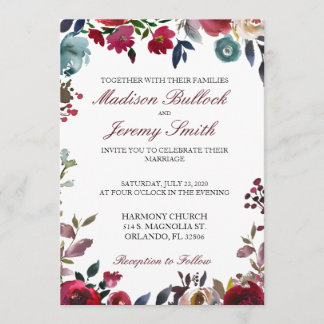 Einladung zur Hochzeit von Burgund und Marineflott
