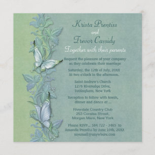 Einladung zur Hochzeit von Butterfly Flight Floral