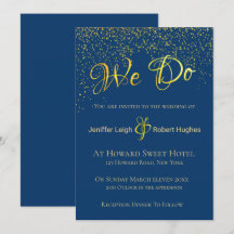 Einladung zur Hochzeit von Calligraphy Gold Foil