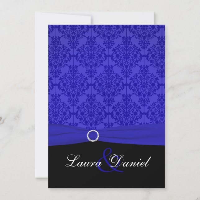 Einladung zur Hochzeit von Cobalt Blue und Black D (Vorderseite)